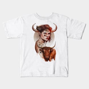 Earthen Horoscope: Taurus Kids T-Shirt